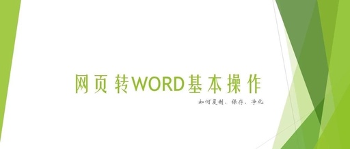 如何将保存的网页转换为word文档