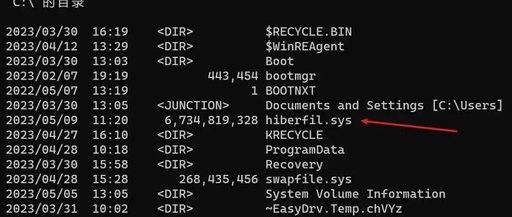 C盘中的hiberfil.sys文件是什么？
